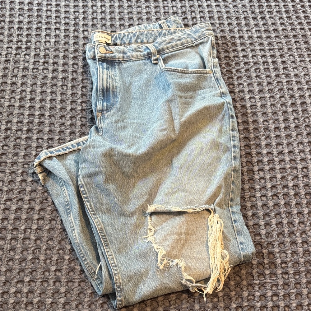 Distressed Light Blue Jeans